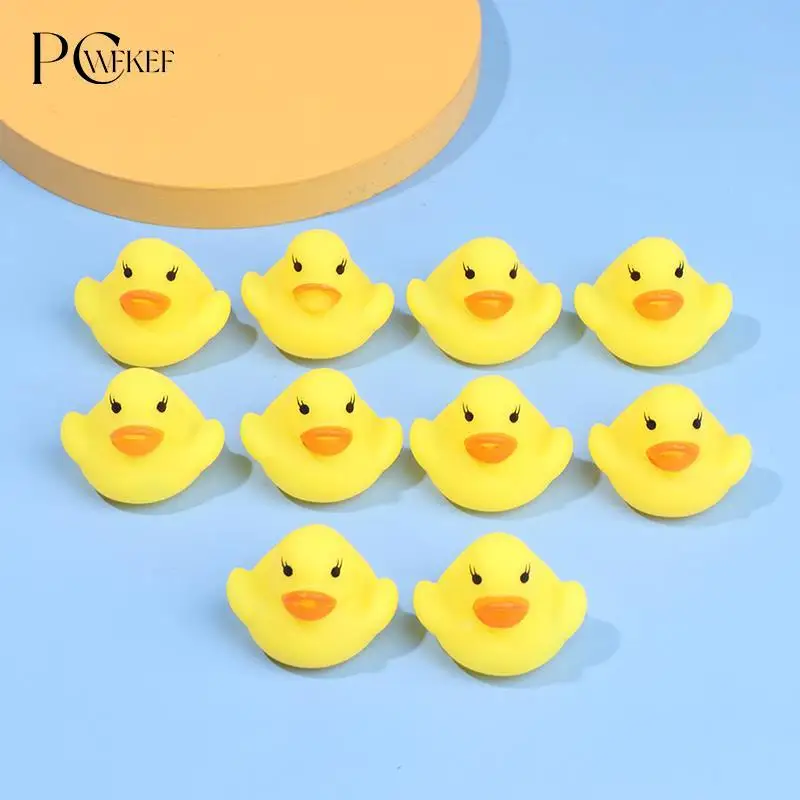 10PCS Bath Toy Bathroom Baby Toy Rubber Duck Animal Call Beach Swim Toy For Children Float Animal Yellow Duck Ducks Cute Water