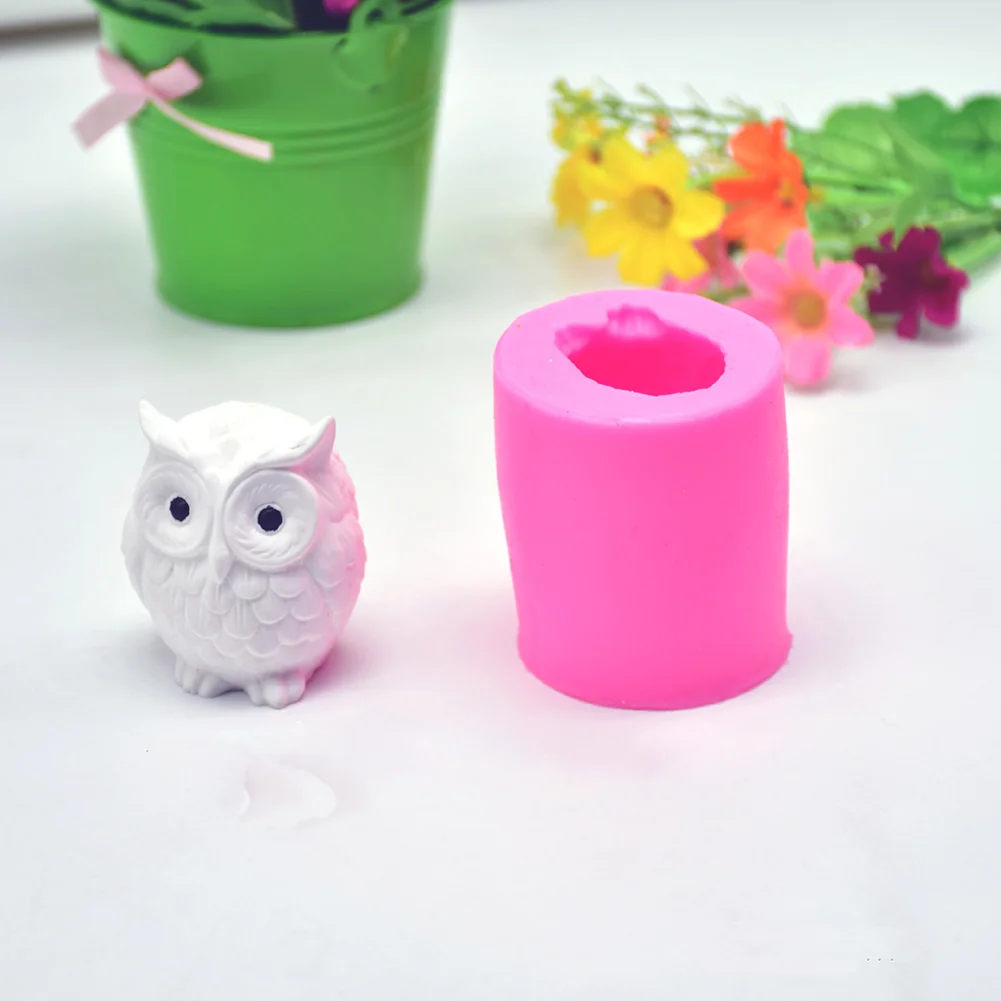 Силиконовая 3D форма для мыла свечи &quotсделай сам&quot Свеча в форме Совы эпоксидная