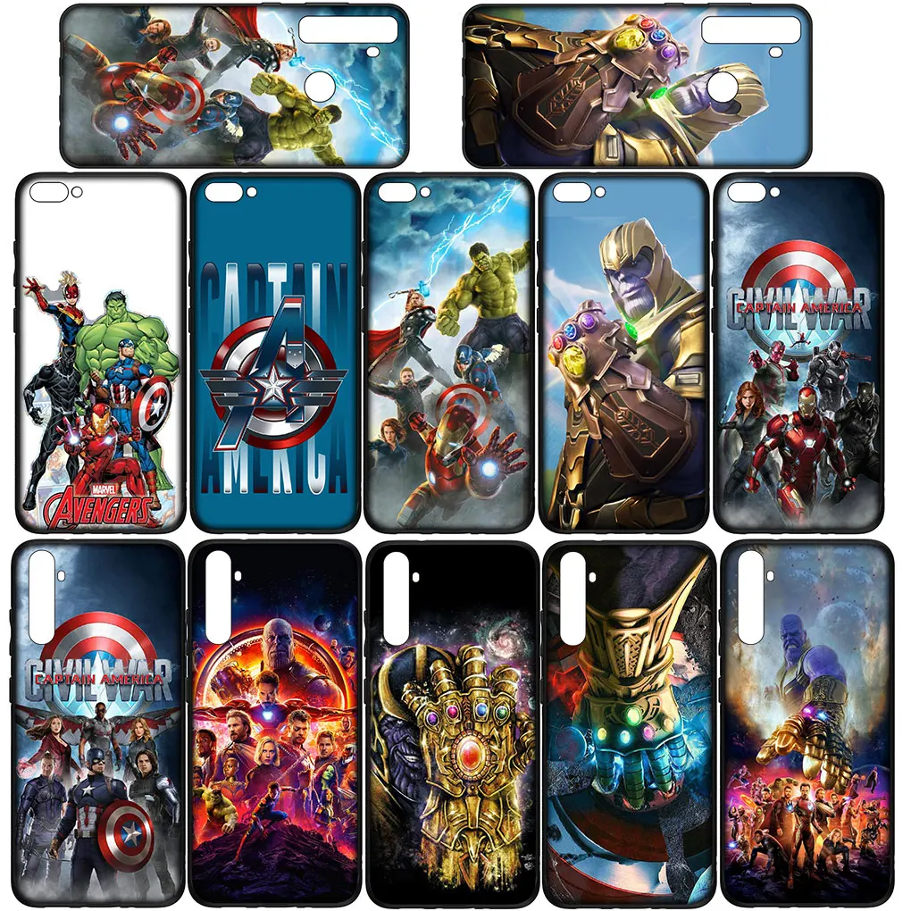Marvel Avengers Endgame Superhero Thanos Cover for Xiaomi Redmi Note 11 10 9 8 Pro 9S 10S 11S 9A 9C NFC 9T 10A 10C 8A Case