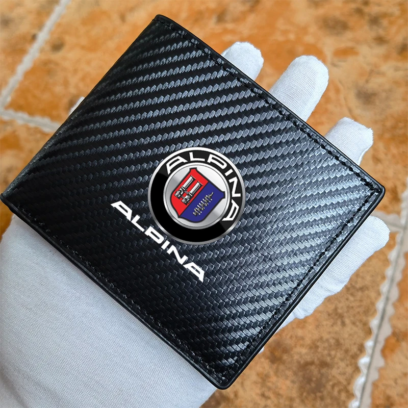 

Кожаный Автомобильный бумажник из углеродного волокна для alpina bmw b3 b4 b5 b6 b7 c2 d3 d4 d5 xd3 xd4, футляр для карт, автомобильные аксессуары