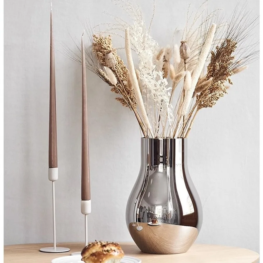 

Original Vase Decoration Elegant Modern Round Wedding Vase Ornament Unique European Outdoor Garden Minimalist Wazon Room Decor