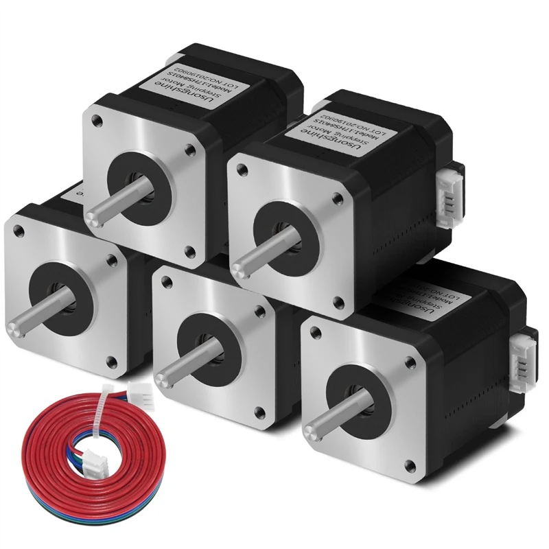 Шаговый двигатель 17HS8401S 17HS8401 1.7A CE ROSH ISO CNC лазерный и 3D принтер DuPont XH2.54 26 см (36,8 унций), 5 шт.