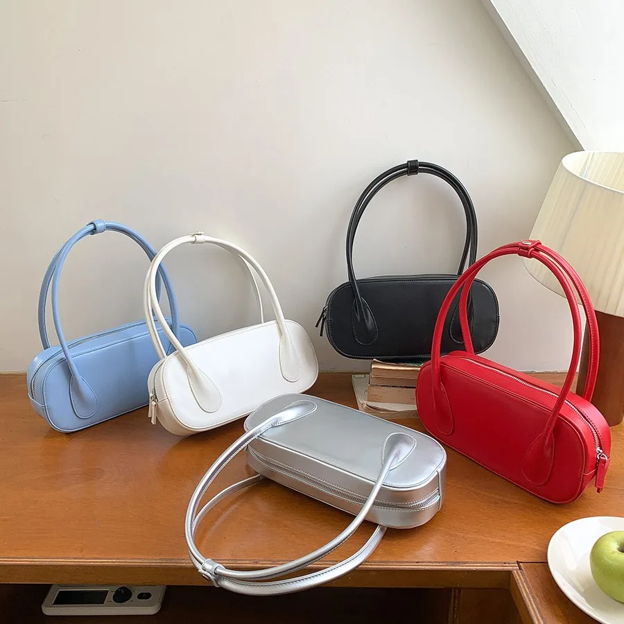 Маленькие красные Сумки из искусственной кожи для женщин 2024 Y2K Новая корейская