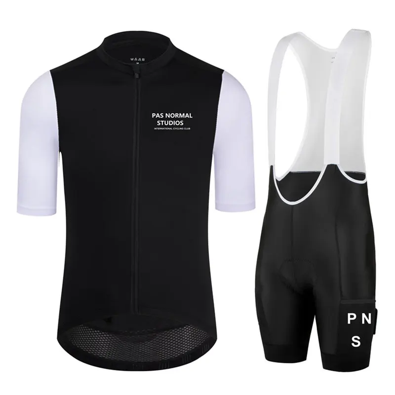 

PNS Pas Normal Studios 2023 Men Summer Cycling Jersey Short Sleeves Bibs Shorts Suit Bicycle Clothing Set MTB Uniform Shirt