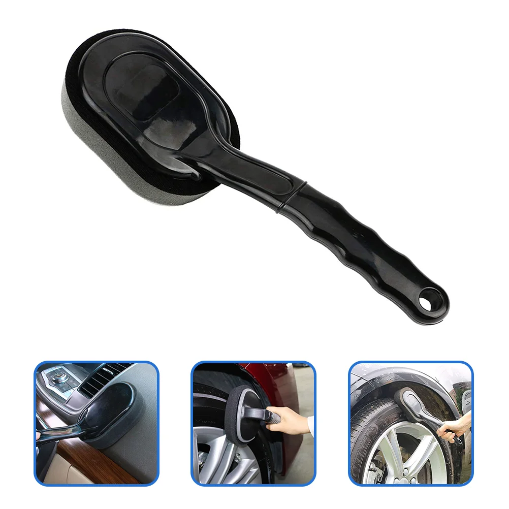 

Waxing Brush Car Sponge Tire Shine Applicator Clean Plastic Dressing Pad