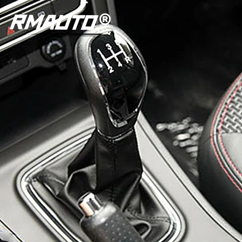 

5 Speed Manual Gear Stick Shift Knob Lever With Leather Cover Shifter Knob For Ford Focus 2 MK2 1.8L 2005-2012