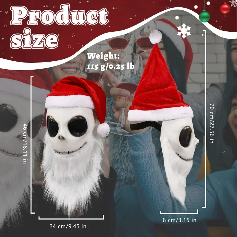 2025 латексный капюшон одежда Grinch рождественская ночная маска реквизит для