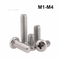 round phillips head screws stainless steel screws with phillips tip m1 m1 2 m1 4 m1 6 m2 m2 5 m3 m4 304 3 100mm