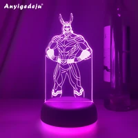 my hero academia all might and denki kaminari figure led night lights for kids child birthday gift bedroom colorful table lamps