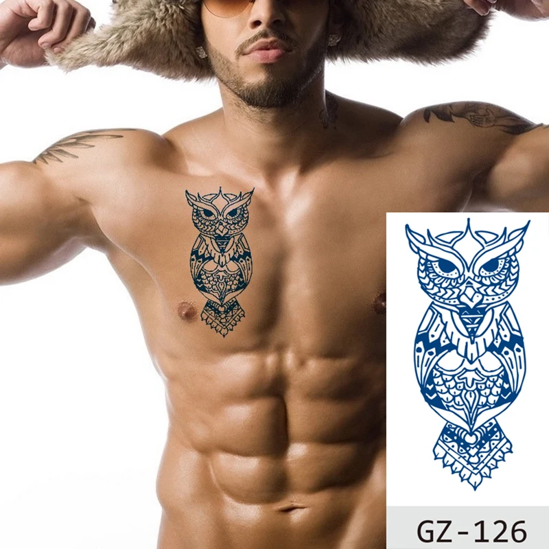Наклейки временная водостойкая Татуировка Древний китайский бог войны Тотем