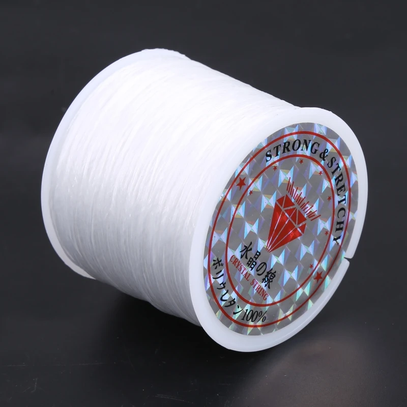 

Stretch Bead Jewelry Cord Strong & Stretchy Easy to Knot Clear 1mm Diameter 100meters Elastic String for Beaded Jewelry