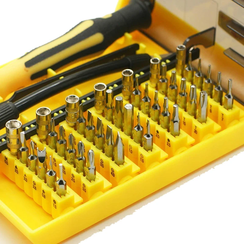 

Professional 45 in 1 JK 6089 B Hardware Screw Driver Tool Kit Precise Screwdriver Set HQ mobile phone repair tool and Notebook