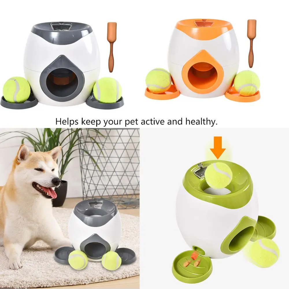 

Interactive Automatic Feeder Dog Training Toy Food Reward Throwing Machine Pet Tennis Launcher Puppy Ball Throw Device