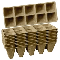 10 pack seed starter tray 100 cell peat pots kits biodegradable compostable planting pots with 10 plant labels