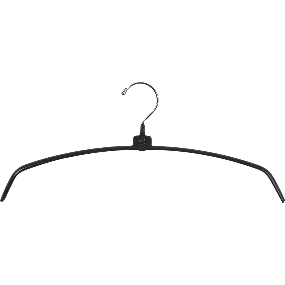 

Abdo Metal Non-Slip Vinyl Coated Top Hanger, Black Finish with Chrome Hardware, Box of 25, Hangers, Baby Hangers, Organizer