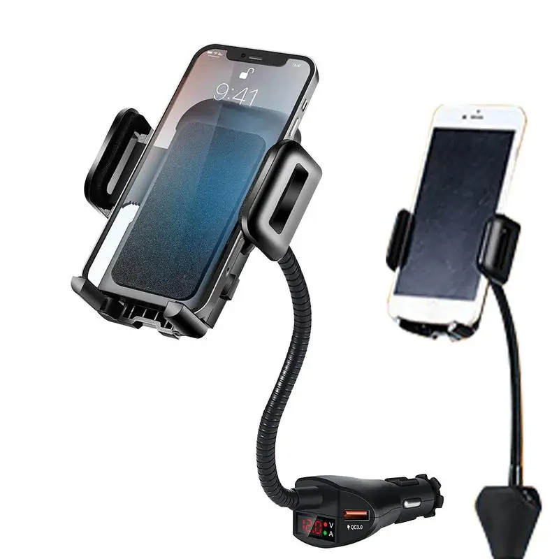 

Cigarettes Lighter Phone Holder 3-in-1 Supportor With Voltage Detector Fast Charging Auto-Clamping Charger Suitable For