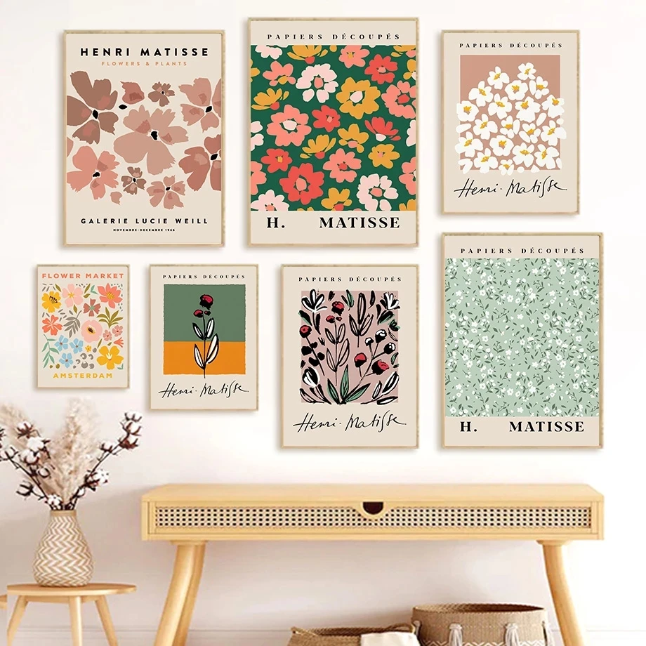 

Matisse Flower Market Amsterdem Daisy Peony Wall Art Canvas Painting Nordic Poster And Prints Wall Picture For Living Room Decor