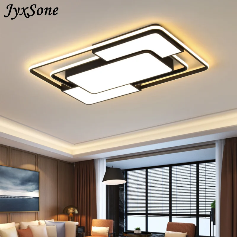 

LED Chandelier Nordic Modern Ceiling Lamp Rectangular Simpl Dimmer Minimalist Decorative for Living Bedroom Dining Room Lights