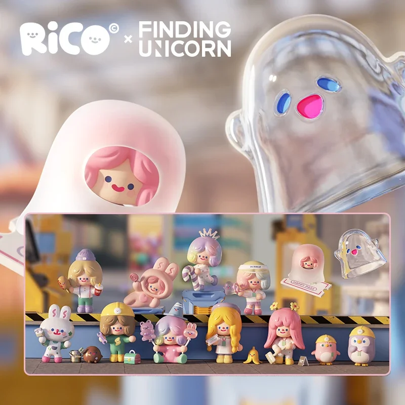 Фото Значение единорога Rico Happy Factory Series слепая коробка аниме фигурка вгадайтесь сумка орнамент фигурки настольные куклы модель подарок №2
