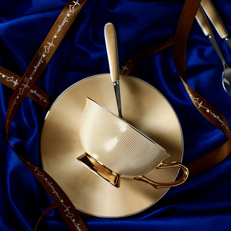 Фарфоровая кофейная чашка и блюдце для послеобеденного чая простой стиль чайная