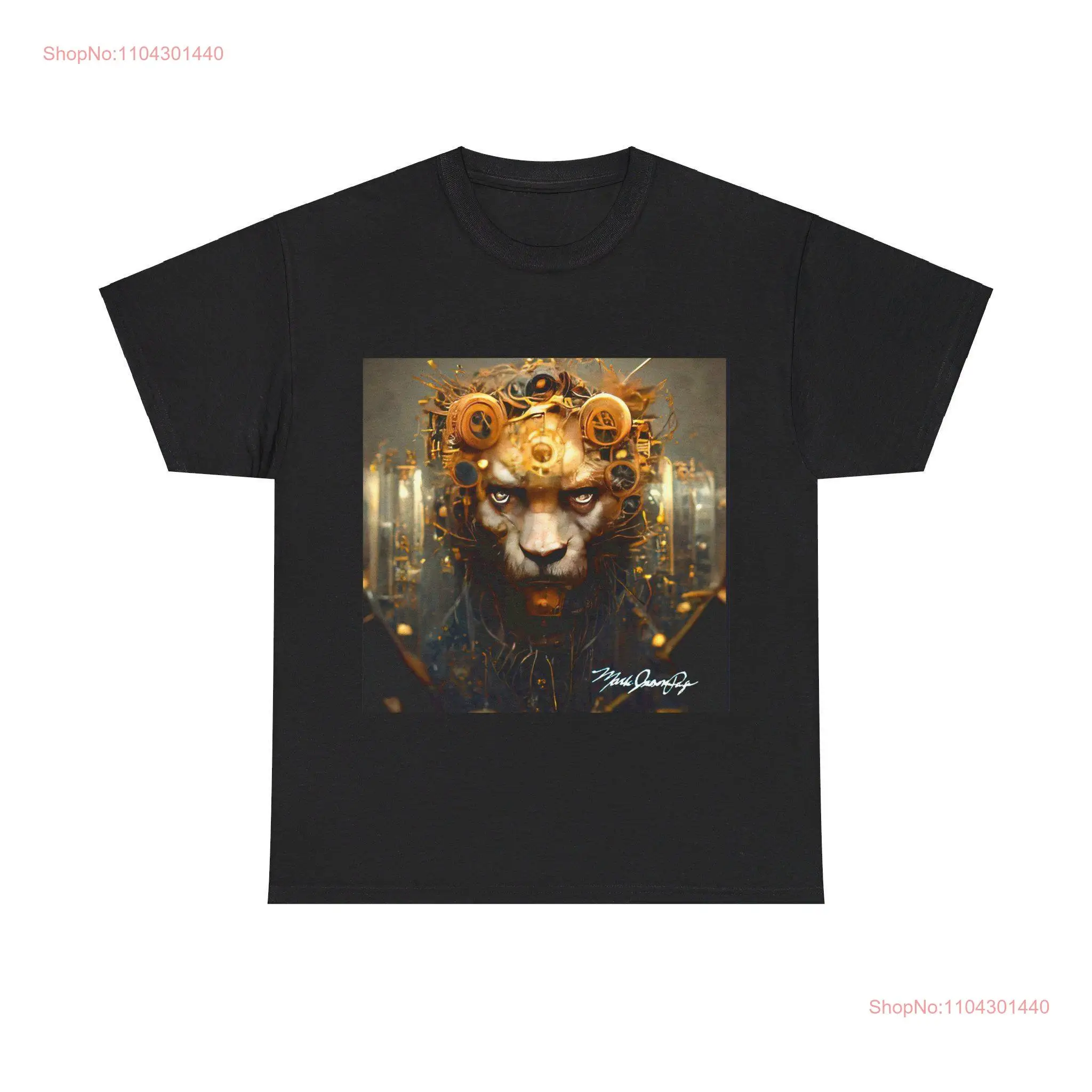 Футуристическая футболка Mech Lion с длинными или короткими рукавами