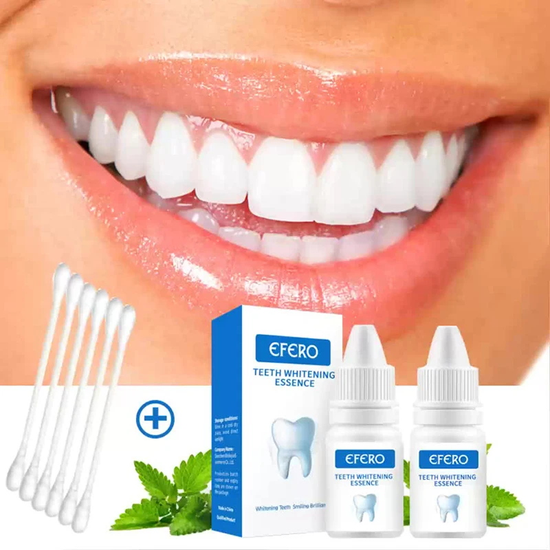 

EFERO Teeth Whitening Essence Teeth Bleach Liquid Oral Hygiene Teeth Stains Dental Plaque Cleaning Anti-dullness Bright White
