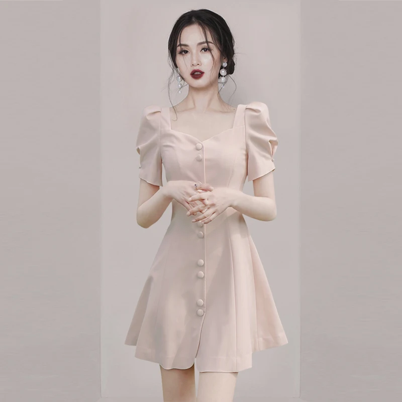 

Облегающее женское праздничное пикантное платье, Новинка лета 2022, элегантная женская одежда трапециевидной формы в Корейском стиле, с высо...
