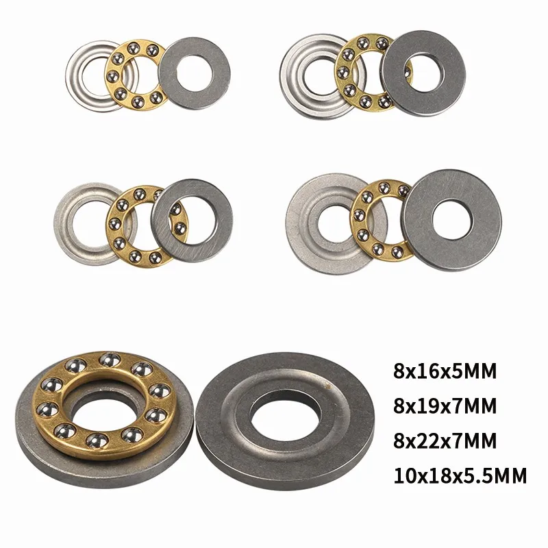 

1Pcs F8/F10 8/10mm Metal Ball Bearings High Precision Miniature Thrust Axial Ball Bearing Set for Hardware Accessories