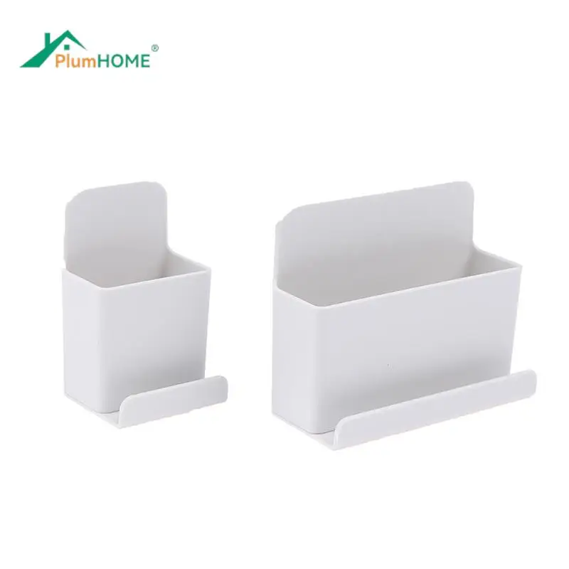 

Wall Mounted Organizer Storage Box Remote Control Air Conditioner Storage Case Mobile Phone Plug Holder Stand Container