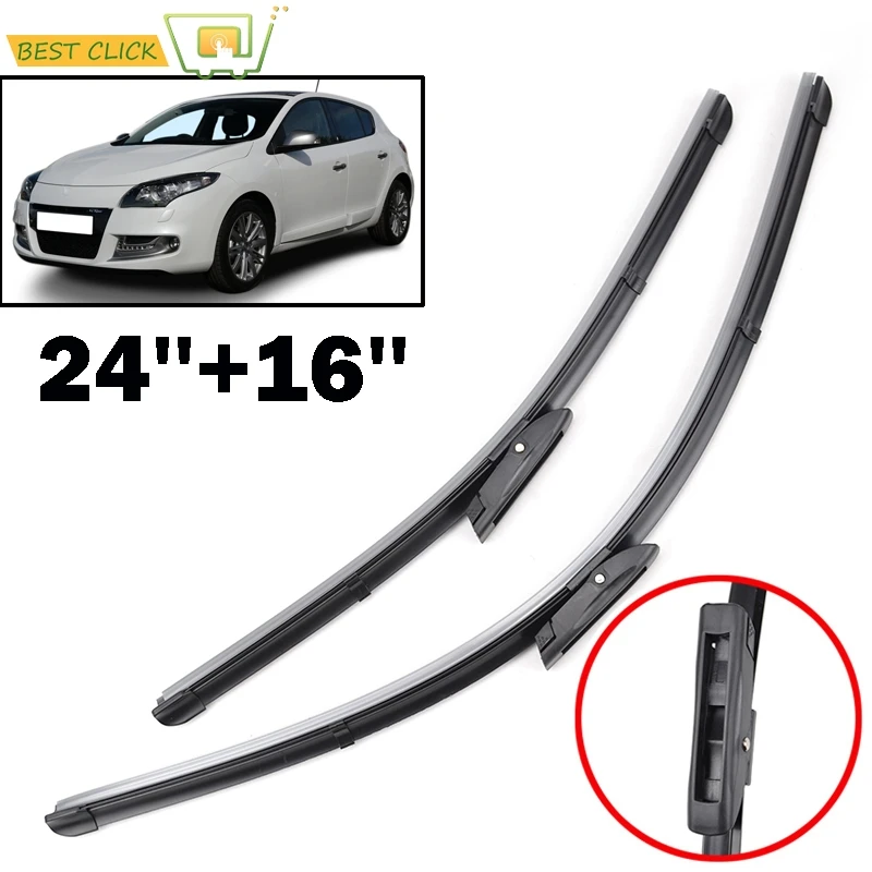 

Щетки стеклоочистителя Misima для Renault Megane 3, переднее окно 24 "16" 2008 2009 2010 2011 2012 2013 2014 2015 2016