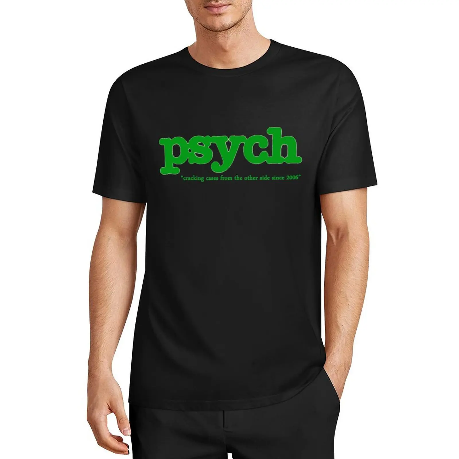 Фото Персонализированная футболка Psych, мужские мешковатые футболки №4