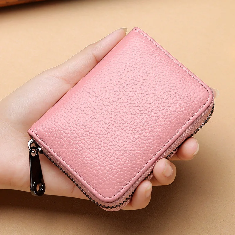 ID Cards Holders Bank Credit Luxury Card Cover Anti Demagnetization Coin Pouch Wallets Bag Business Zipper Card Holder Organizer