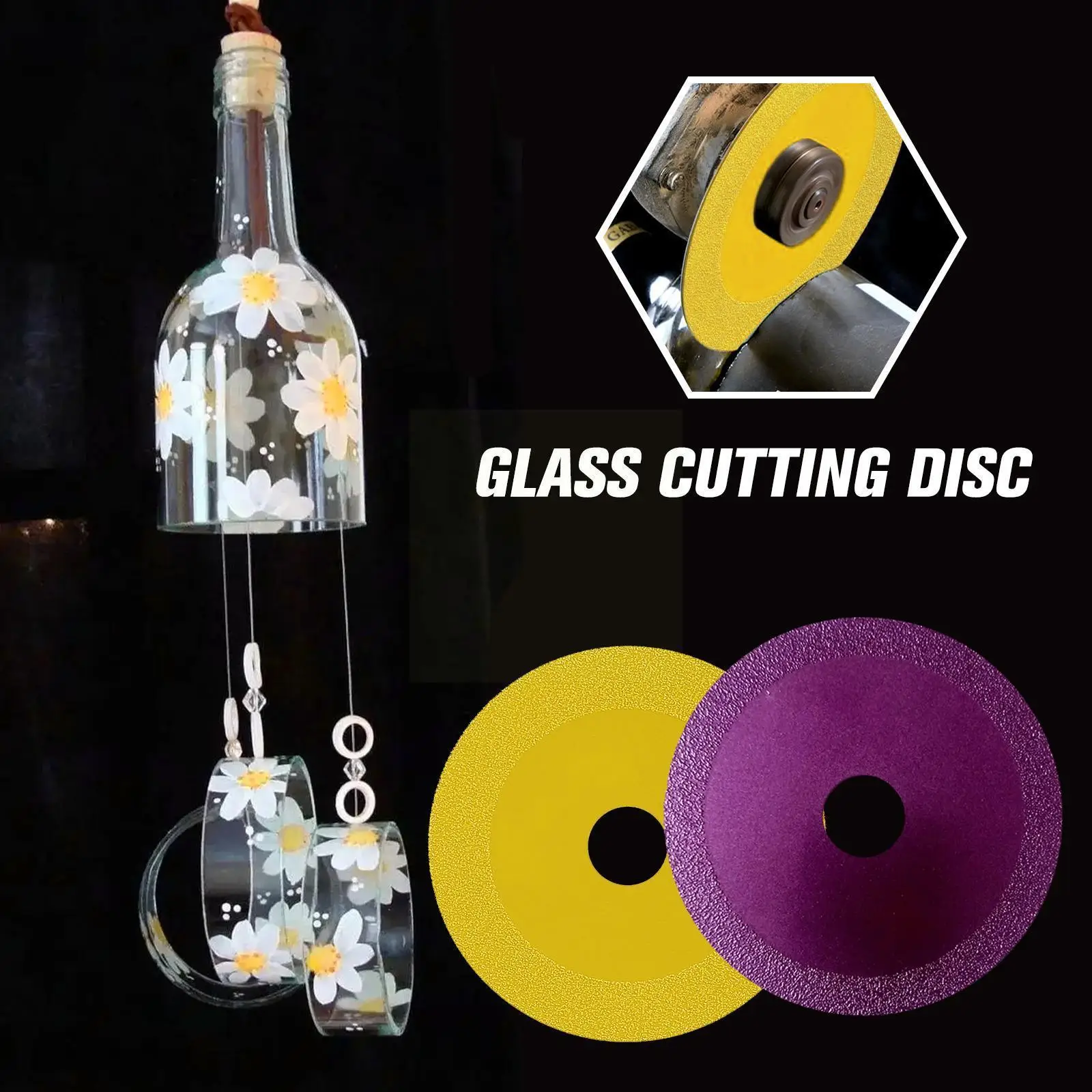 

Диск для резки стекла, тонкое лезвие для пилы, керамическое режущее колесо для угловой шлифовальной машины 100 мм/4 дюйма, ультратонкое алмазн...