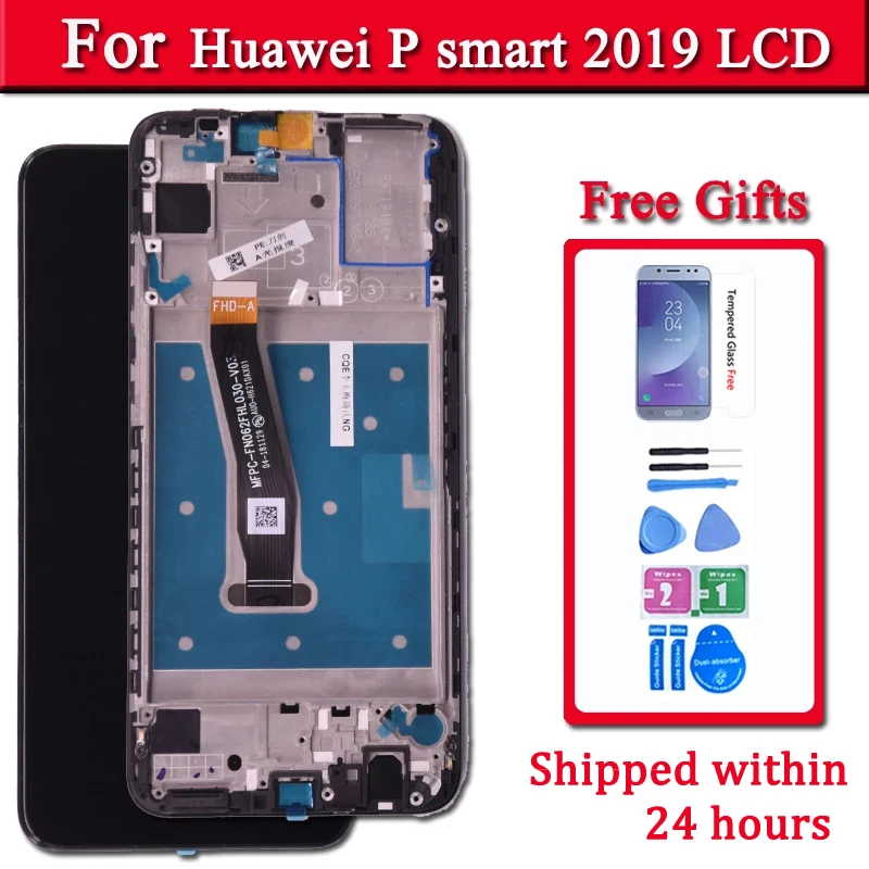 Экран для Huawei P Smart 2019, дисплей для телефона, телефон, сенсорный дигитайзер, ЖК-дисплей в сборе, запасная деталь