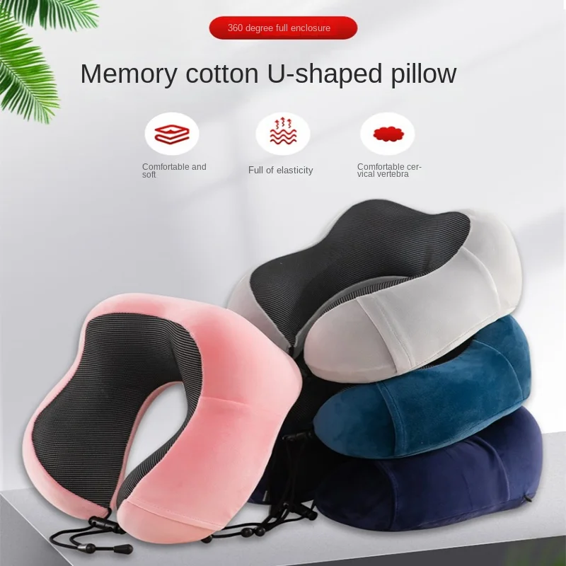 U Shaped Memory Foam Neck Travel Pillow Soft Pillow Sleeping Airplane Pillow Massage Neck Pillow Cervical Healthcare Bedding