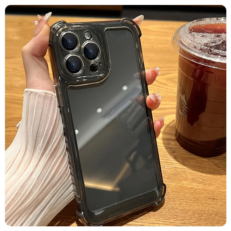 

Thick Shockproof Silicone Phone Case For iPhone 14 13 12 Pro Max Lens Protection Case on iPhone 13 14 Pro Max Back Cover