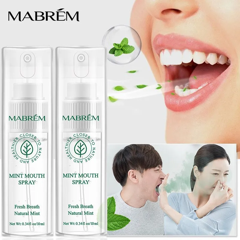 

2PCS Korea Breath Freshener To Remove Bad Breath, Fresh And Lasting Oral Spray Mint Smell Portable 12ML