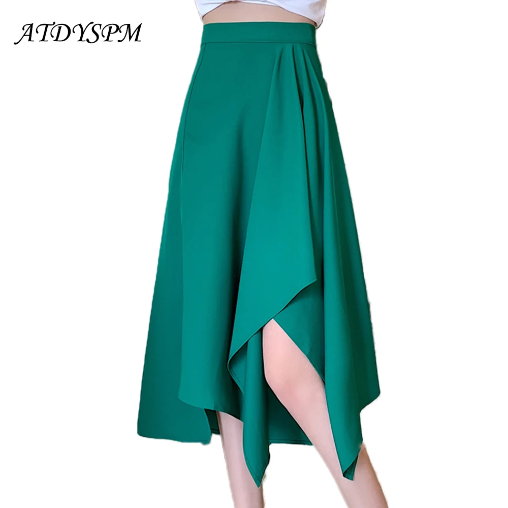 

Irregular Design Skirts Women 2022 Summer Fashion Casual Pleated Skirts Sweet Streetwear For Girls Female Clothing