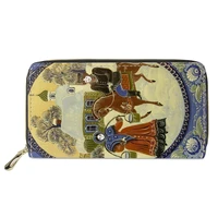 russian folk art pattern long wallet premium%c2%a0zipper%c2%a0teenager coin purse personalized customized unisex retro clutch cards holder