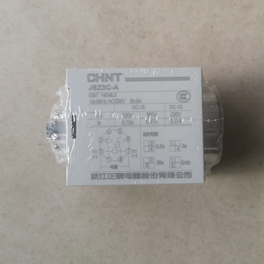 Реле времени CHINT JSZ3C-A, реле времени включения питания 0. Φ/30s/3min AC220V DC24V AC380V AC110V AC36V AC24V DC12V ST3P реле времени