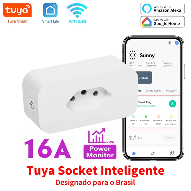 

Смарт-розетка с Wi-Fi и монитором, 16 А