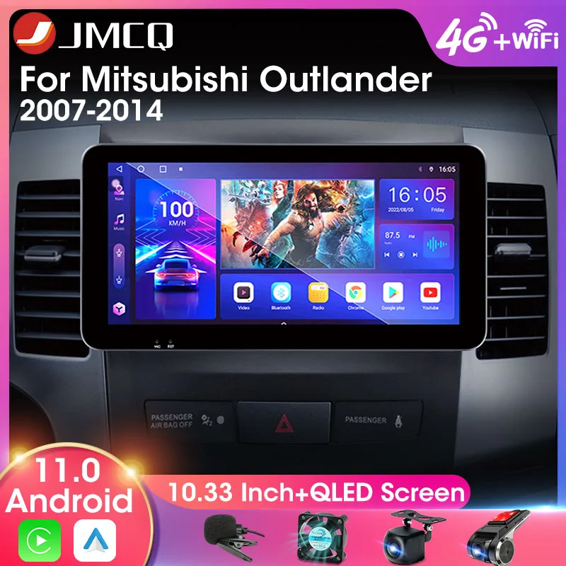 

JMCQ 2Din Widescreen Car Radio Multimedia Video Player For Mitsubishi Outlander Xl 2 2005-2012 for Citroen C-Crosser 2007-2013