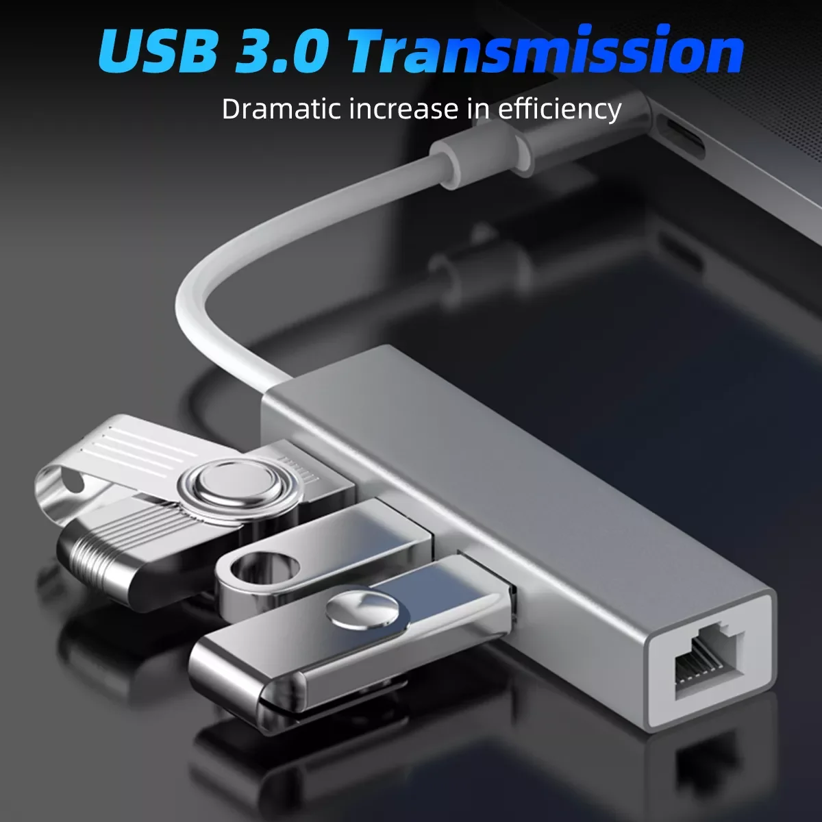 Адаптер Ethernet с 3 интерфейсами 2 0 дюйма RJ45 сетевая карта Lan USB адаптер для Mac iOS Android