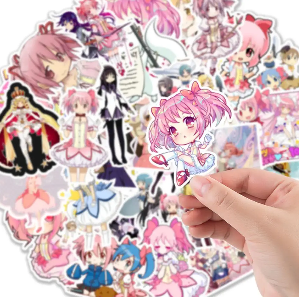 

50 шт./комплект, Набор наклеек Mahou Shoujo в японском стиле аниме, граффити из мультфильмов, игрушка «сделай сам», скейтборд, ноутбук, Классическая...
