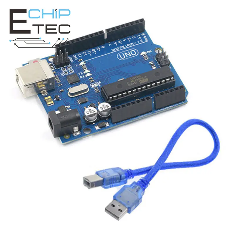 

Free shipping UNO R3 ATMEGA16U2+MEGA328P Chip for Arduino UNO R3 Development Board + USB Cable