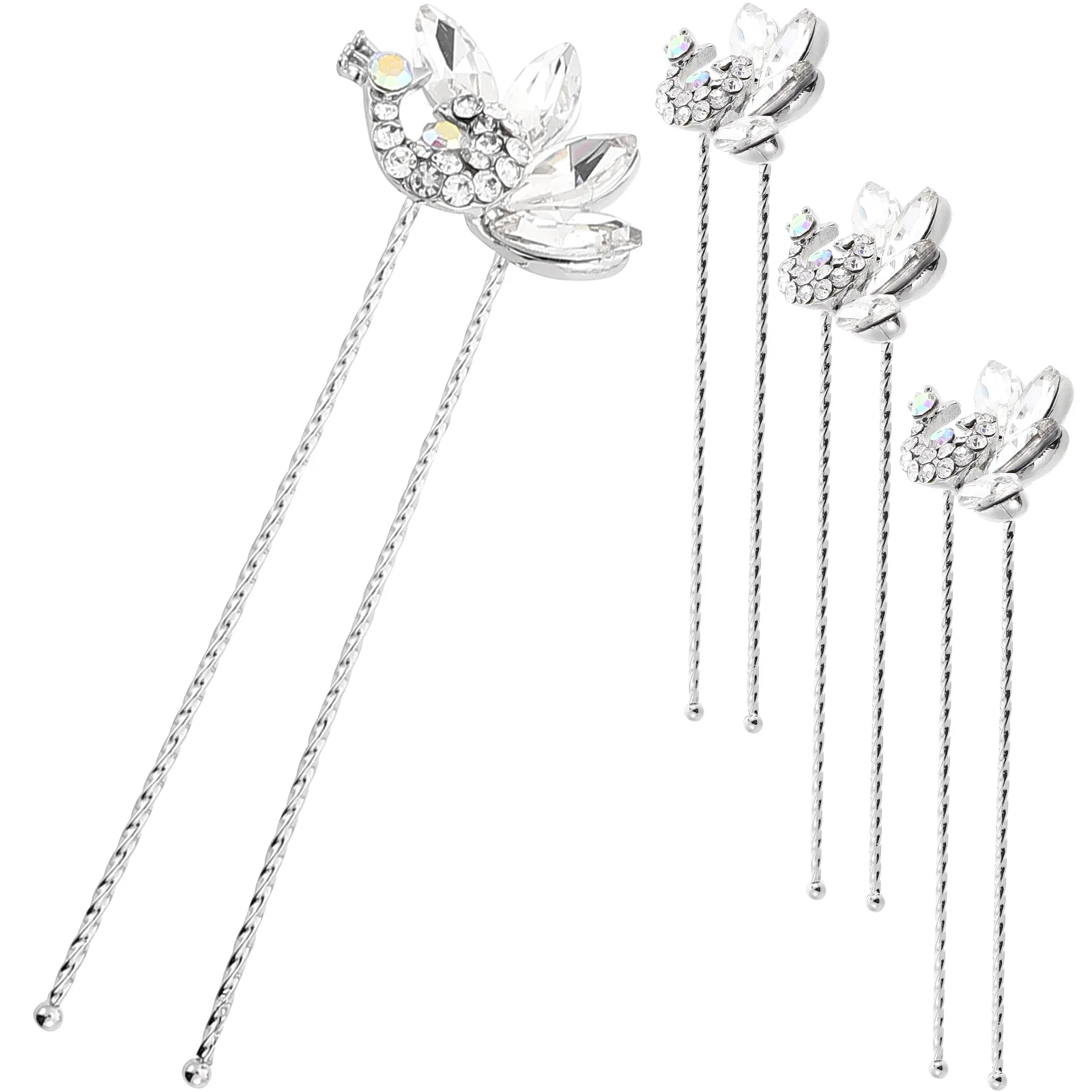 

4 Pcs Wedding Hair Clip Wedding Accessories Prom Decorative Hairpins Girls Headgear Women Bride