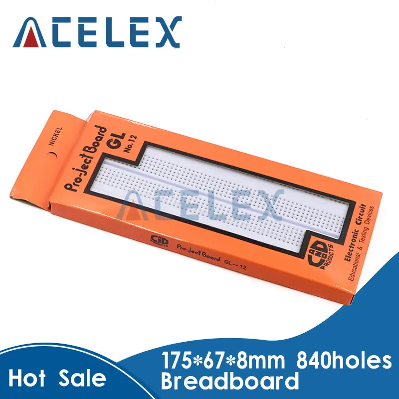 

840 holes Breadboard GL-12 175*67*8mm tunnel plates wildcard platrs can be spliced combination