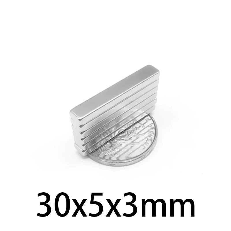 

5/10/20/50/100/150PCS 30x5x3mm Quadrate Rare Earth Neodymium Magnet Strong 30x5x3 Block Search Magnet Sheet 30*5*3 mm