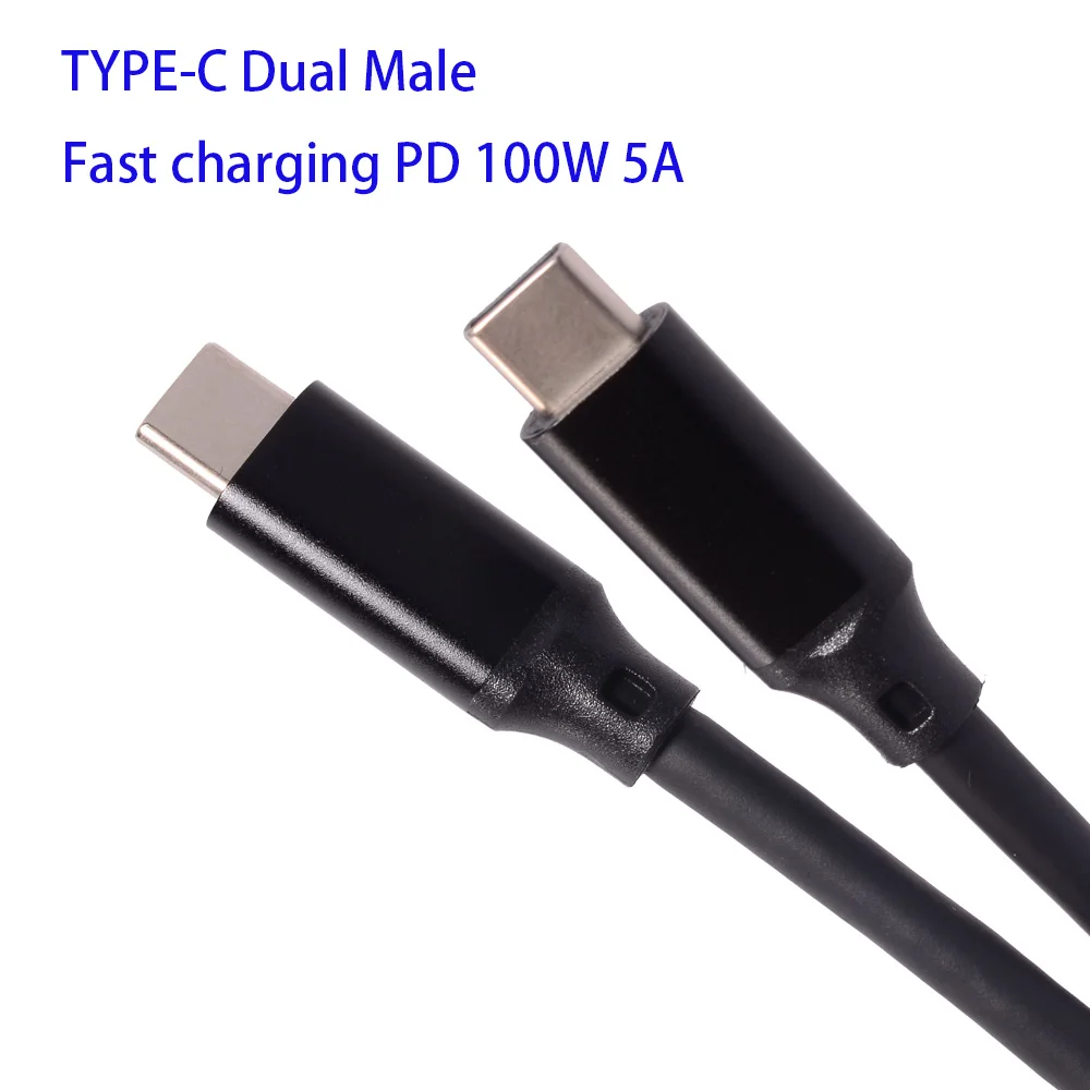 Кабель для передачи данных USB 3 2 Gen2 Type-c папа-папа 100 Вт 5 А чип быстрой зарядки