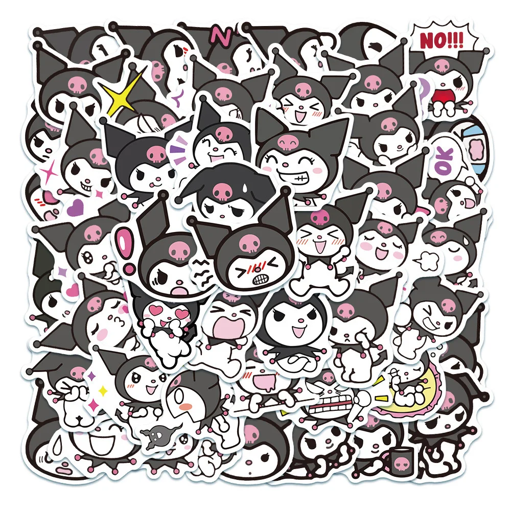 

10/30/50PCS Kawaii Anime Kuromi Stickers for Kids Girls DIY Guitar Suitcase Phone Case Waterproof Cute Decal Sticker Toys Gifts